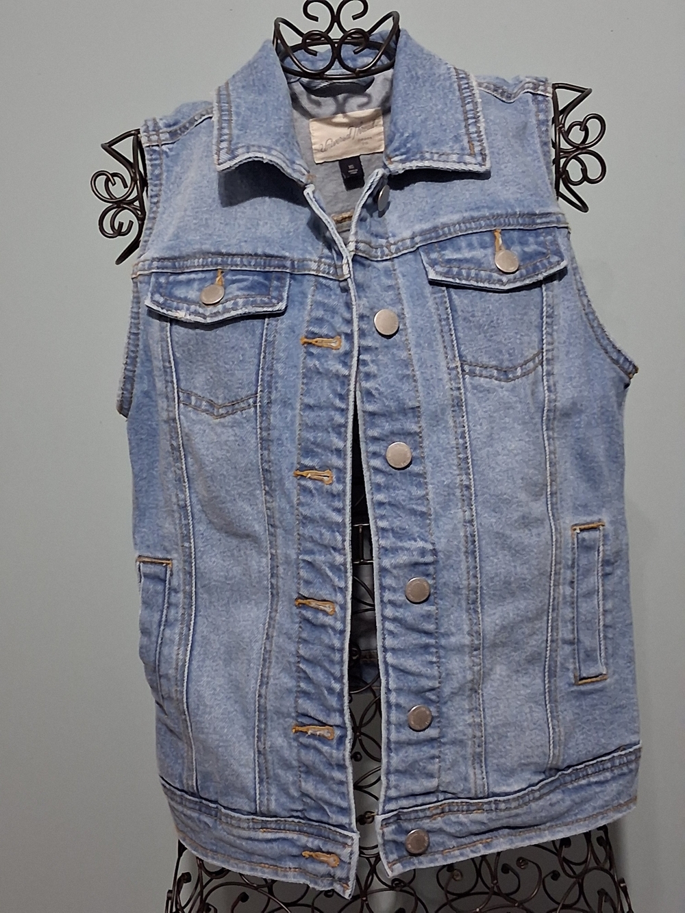 Universal Thread Light Blue Denim Vest Sz XS